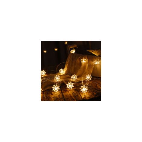 Guirnalda de luces LED Lotus para decoración navideña, guirnalda de luces Art De-Crezuo
