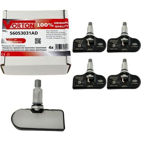4x TPMS Tire Pressure Sensor Programmed Wheel Valve DODGE Avenger Caliber Charger Caravan Journey Magnum VOLKSWAGEN Routan (1/5)