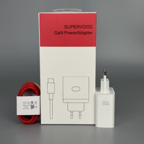 Kompatibel mit OPPO und OnePlus 80W Schnellladegerät, europäischer Standard-Schnellladeadapter, Originalset + 1 m Datenkabel. (1/3)
