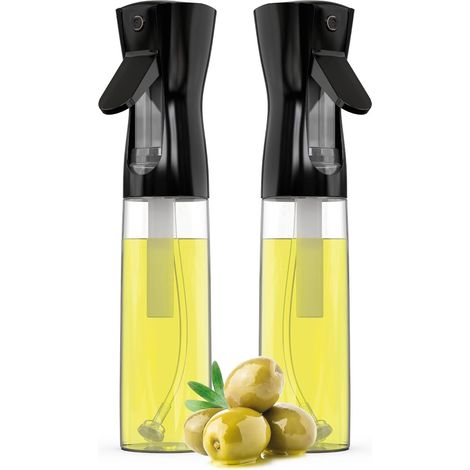 2 Pulvérisateur d'huile 300 ml Distributeur vinaigre Cuisine Poêle Friteuse à air Noir (1/5)