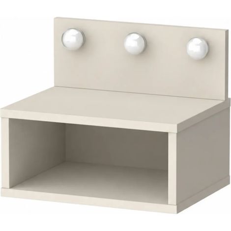 Comodino sospeso Treo con luci integrate colore cashmere (1/5)