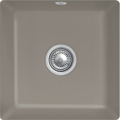 Évier sous plan VB Subway 50 SU 440x440mm, évier central en céramique noir pur