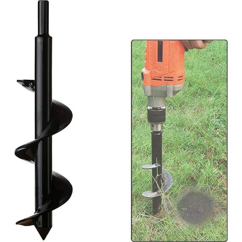 Jardin Foreuse, Tige hexagonale Acier Inoxydable, Tariere Thermique, Creuser des Trous Cultiver en Profondeur, Outil de Plantation Pratique pour Fleur Planter des Arbres Arbustes (Dia: 8cm L: 18cm) (1/5)