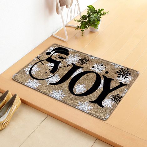 Tapis De Porte Noël - Tapis Absorbant Rectangulaire 40 X 60 Cm - Pour Entrée Hall Cuisine Salon - Antidérapant PVC - 1 Pièce (1/3)