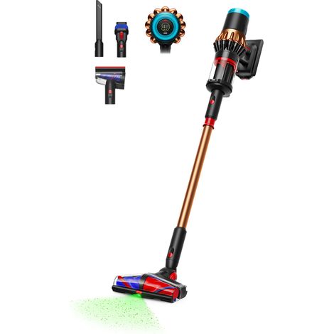 Dyson V16 Piston Animal Aspiradora escoba 2 en 1 Batería Secar HEPA Sin bolsa 900 W Negro, Cobre