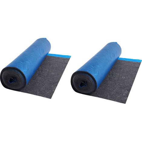Mophorn Capa base para suelos de 37,2 m², relleno de 3 mm de grosor con barrera de vapor, fibra duradera y película de PE, reducción de ruido e insonorización para suelos de vinilo y madera