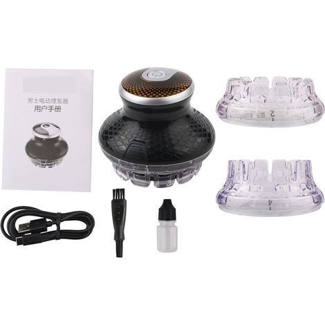 Tondeuse Cheveux Rechargeable USB 3 Vitesses avec LED et 2 Peignes de Guidage (1/5)