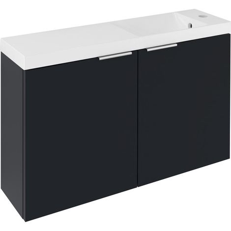 LATUS X Meuble sous-vasque 78,8x50x22cm, anthracite mat (1/4)