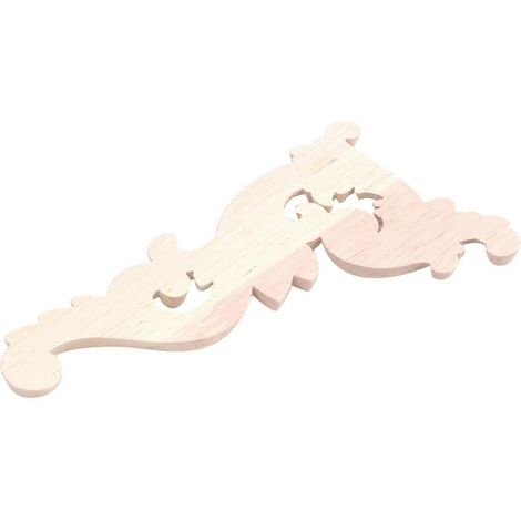 Autocollant d'angle sculpté en bois, 4 pièces, cadre appliqué non peint, décorations de porte, 15x8x0,8 cm (1/2)