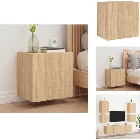 TV-Wandschrank Sonoma-Eiche 40,5x30x40 cm Holzwerkstoff - TV-Schrank - Holzschrank - Regal - Wandregal - Wohnzimmer Dekoration (1/5)
