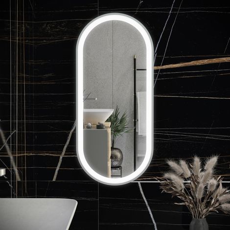 RAK Picture Chrome 450mm x 1000mm Oval Illuminated LED Mirror - RAKPICOVCP5001 (1/2)