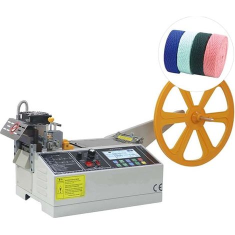 Machine automatique de coupe à longueur à chaud et à froid pour étiquettes, rubans et matériaux nylon (1/2)