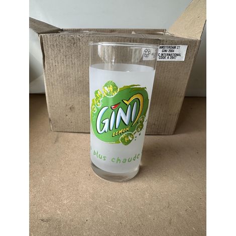 Lot de 6 verres Soft Lemon Gini - 25 cl - Édition 2004 - Vintage - Neufs
