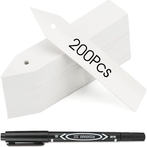 10X2CM, weiß 200 stücke pflanze etiketten aussaat kunststoff label gemüse garten,