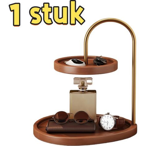 1 pièce Porte-bijoux Bambou et bois Style vintage Usage intérieur Chambre Couloir Porte-clés et porte-huiles essentielles Convient pour le rangement dans la chambre ou le couloir 19 x 24 x 24 cm Coule (1/5)