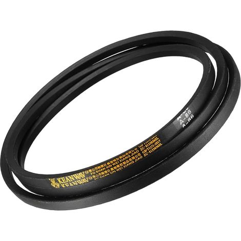 Courroies Trapézoïdales A86 - Longueur Intérieure de 86" x Épaisseur de 8 mm x Largeur de 13 mm Courroie Transmission Industrielle de Section A, en Caoutchouc, Noir, 40 Degrés (1/5)