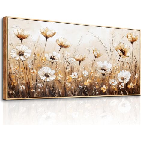 hyidecorart Tableau Decoration Murale Cadre Fleurs Artistiques 50x100 cm (1/5)