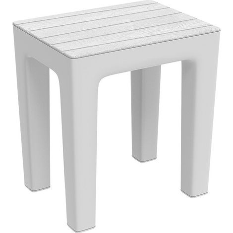 SGABELLO WOODY bagno Bianco cm L 38 x P 29 x H 41,5 feridras