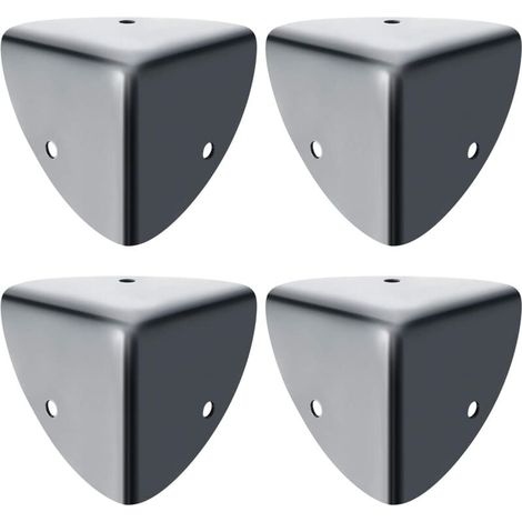 Tischeckenschutz, rostfreier Metall-Eckenschutz, stoßfester Schutz und Dekoration für scharfe Tische und Möbel, 4 Stück, Mattschwarz, EBJ039B-4P (1/4)