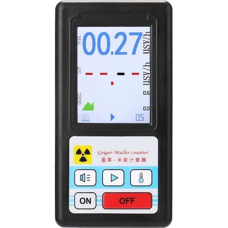 Détecteur de rayonnement nucléaire QttvbTna, compteur Geiger pour rayons bêta, gamma et X, noir, 135x70x38 mm, appareil de mesure portable (1/2)