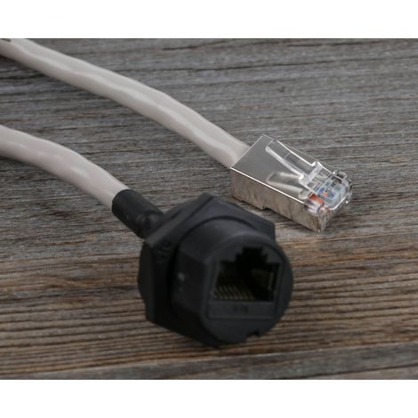 Câble Ethernet cat 5e Avec connecteur Gris / Clip isolé, Blindé, 200mm ( Prix pour 1 )