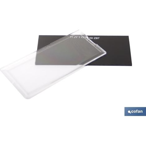 Verre noir ou transparent pour masque de soudure Verre de rechange pour masque EN 166/EN 175