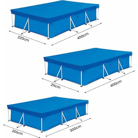 Green Mobility-Bâche Protection pour Piscine rectangulaire Tubulaire (400211CM) (1/5)