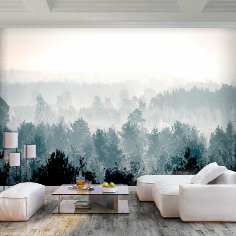 Papier peint forêt d'hiver - 250 x 175 cm (1/4)