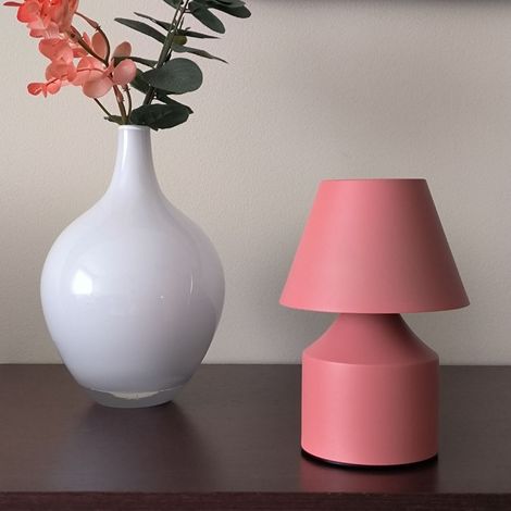 Lampada da tavolo ricaricabile con luce dimmerabile e cambio colore – USB rosa (1/5)
