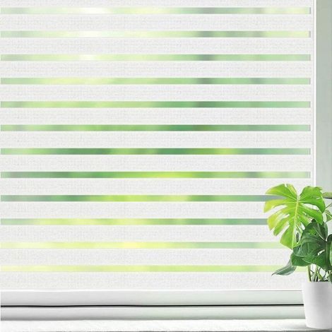 Fensterfolie – 45 x 400 cm – Selbstklebende Verdunkelungsfolie – Folie mit dicken Trägerstreifen, für Schlafzimmer und Badezimmer (1/5)