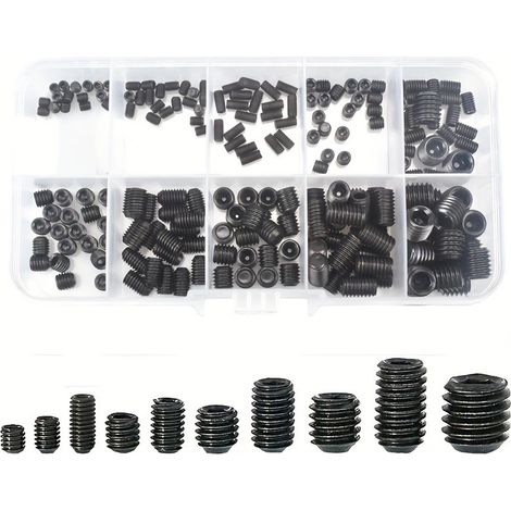 Vis De Blocage - Assortiment 200 Pièces - Vis Métriques Et À Bois - Pour Métal Bois Plastique - Kit Multifonction (1/5)