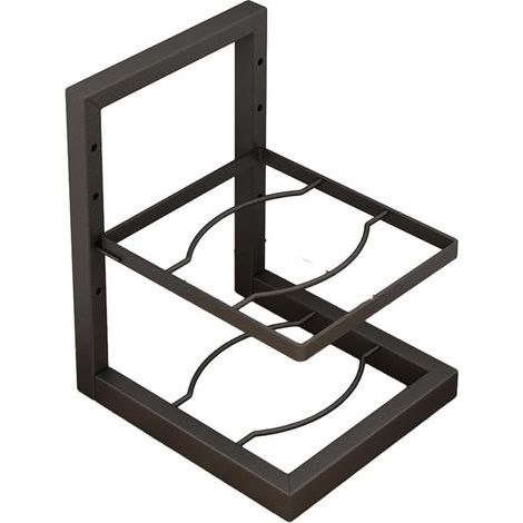 Heavy-duty kitchen cabinet storage shelf, 304 stainless steel storage shelf, adjustable 2/3/4-tier under-sink rack for cast iron pans, skillets, plates, black (A) (1/3)
