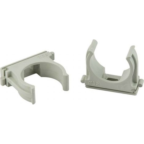 10 pezzi CLIPS FISSATUBO APERTO A SCATTO PER TUBO IN PVC RIGIDO - varie misure 32 mm