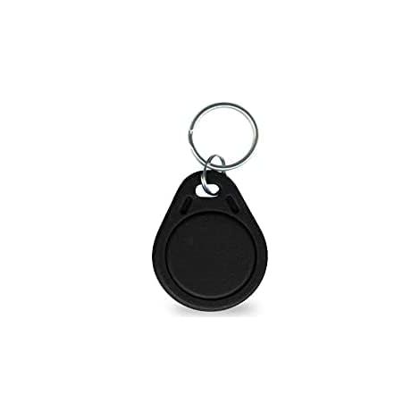1 - Porte-clés RFID - Badge d'alarme - Commande sans fil pour système de sécurité - Accès facile pour enfants et seniors - Noir - 6x3x1cm