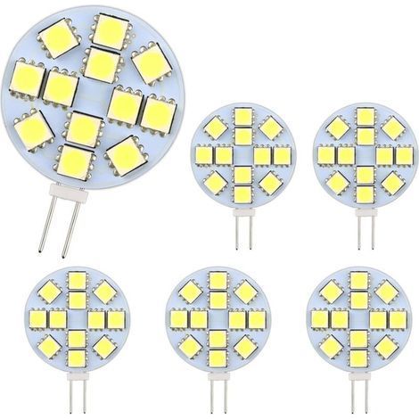 Lot de 10 Ampoules LED G4 DC 12V Non Dimmables Blanc 6000K Remplacement pour Ampoules Halogènes 20W pour Cuisine Camping-Car RV Remorque Bateau (1/4)