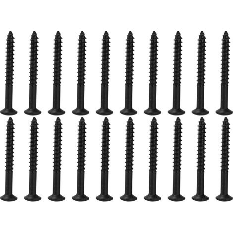 20 Vis de Guitare Électrique Noir, Plaque de Protection Manche Anti-Corrosion Acier Inoxydable, Outil de Montage (1/5)