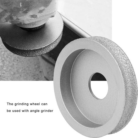 Meule diamant brasée 7,3 cm roue abrasive concave pour pierre céramique verre 1,0 cm (1/5)