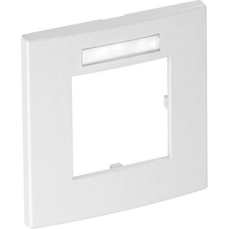OBO Bettermann Marco de cubierta Módulo 45, 1 vía 84x84mm Policarbonato blanco puro RAL 9010, 6119338