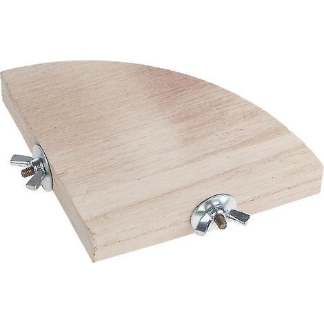 Support pour hamster, plateforme en bois, planche d'équilibre en forme d'éventail, pédale en bois naturel (1/4)