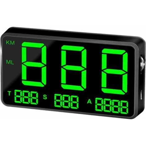 Indicateur de Vitesse Hud Affichage Tête Haute Vitesse de Conduite Digital C80 GPS Universel Véhicule Vitesse de Voiture Avertir (1/4)