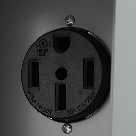 Station de charge étanche et résistante à la pluie pour prises de courant de camping-car, 50 A, 125 V/250 V (surpoids). (1/5)