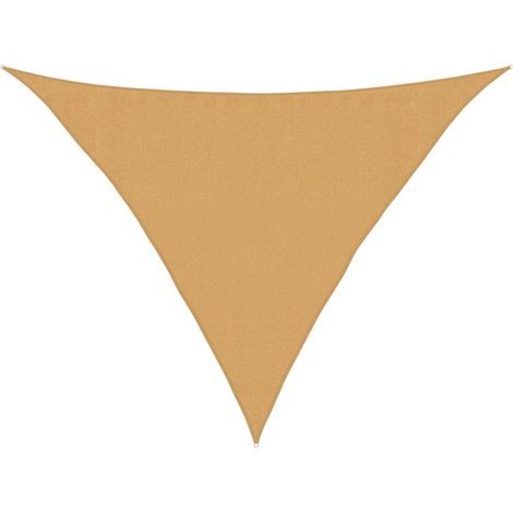 vidaXL Sunshade Sail 160 g/m² Triangular Sand 3,5x3,5x4,9 m HDPE