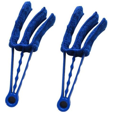 Lot de 2 Outils de Nettoyage pour Stores Vénitiens - Brosse à Griffes et Plumeau en Microfibre - Nettoyeur de Rideaux et Climatisation de Voiture (1/5)