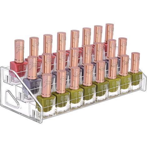 Organisateur de Vernis à Ongles, 3 Niveaux Porte Huile Essentielle Présentoir Cosmétique Organisateur en Acrylique Transparent Rangement Maquillage Cosmétiques pour Comptoir Salle de Bain