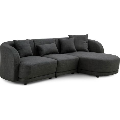 Ecksofa 260x165x72 dunkelgrau JONAHMassivmoebel24 GmbH