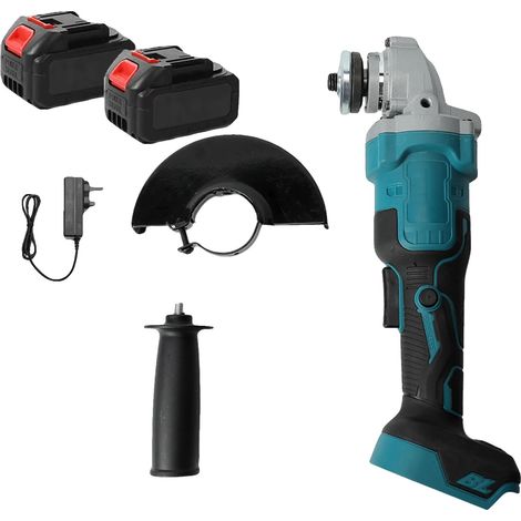 Meuleuse d'angle, moteur sans balais, contrôle de vitesse variable, 2 Batterie (1/2)