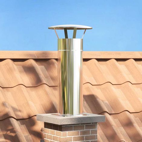 Kamin Kopf Erweiterung Silber 31 x 31 x 50 cm Edelstahl (1/5)