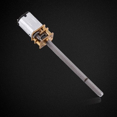 Micro N20 12V DC 400RPM Getriebemotor mit Getriebe und Untersetzungsgetriebe, rot, 16mm Welle, M4x55mm Schraube (1/5)