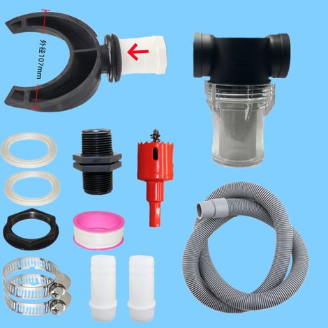 Tuyau de collecte d'eau de toit, collecteur de pluie, collecteur de pluie avec filtre, kit de collecteur de pluie, raccords en PVC, collecteur de descente (110 mm)