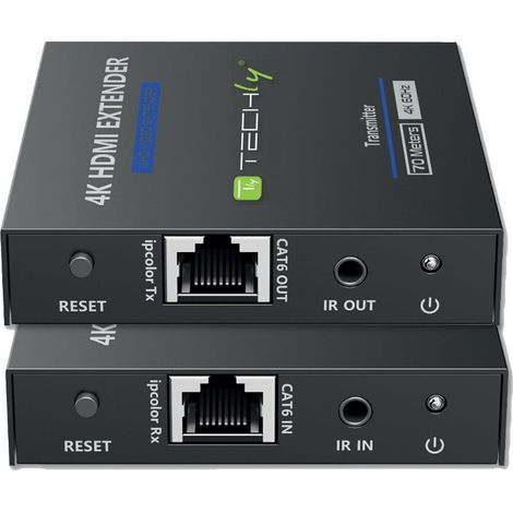 Techly IDATA EXT-565 moltiplicatore AV Trasmettitore e ricevitore AV Nero (1/5)